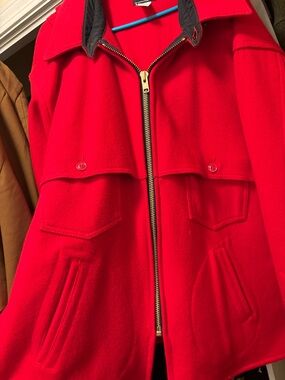 Red Men’s  Wool jack  shirt Zip-Front Jacket
Johnson wool size 3 x extras added